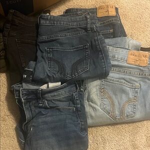 Hollister Blue Denim Jeans lot of 5